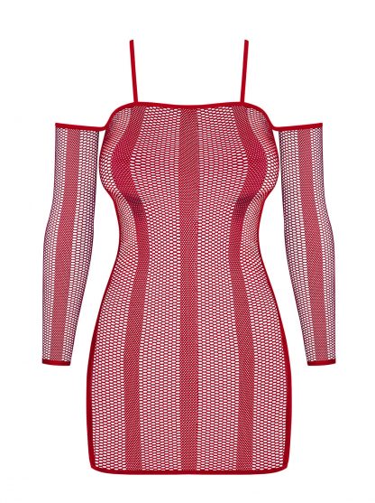 Netz-Kleid "Dressie" rubin von Obsessive