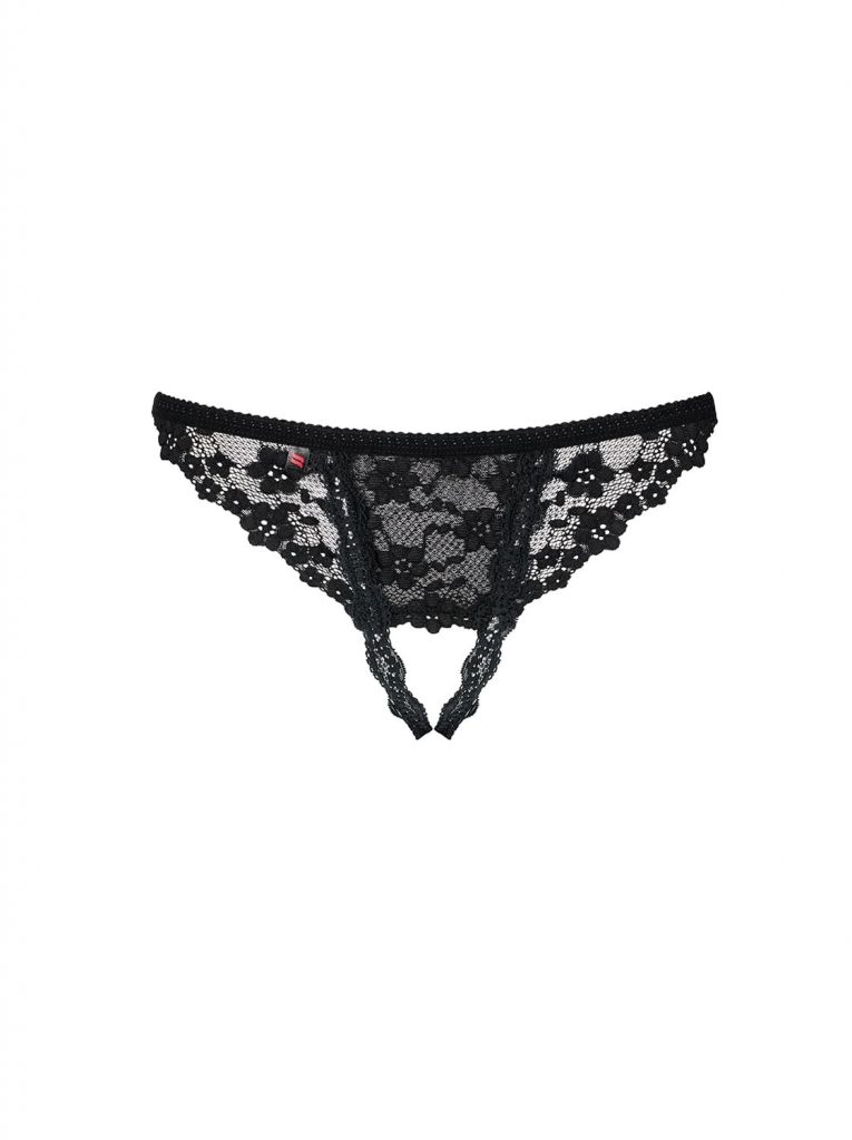 String Ouvert Letica Schwarz Von Obsessive Madame Dessous