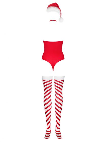 Weihnachts-Body "Kissmas" rot von Obsessive